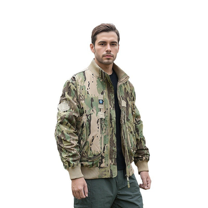 Herren nan robuste Bomberjacke mit winddichtem Nylon, utility-Taschen und elastischen Bündchen Drune