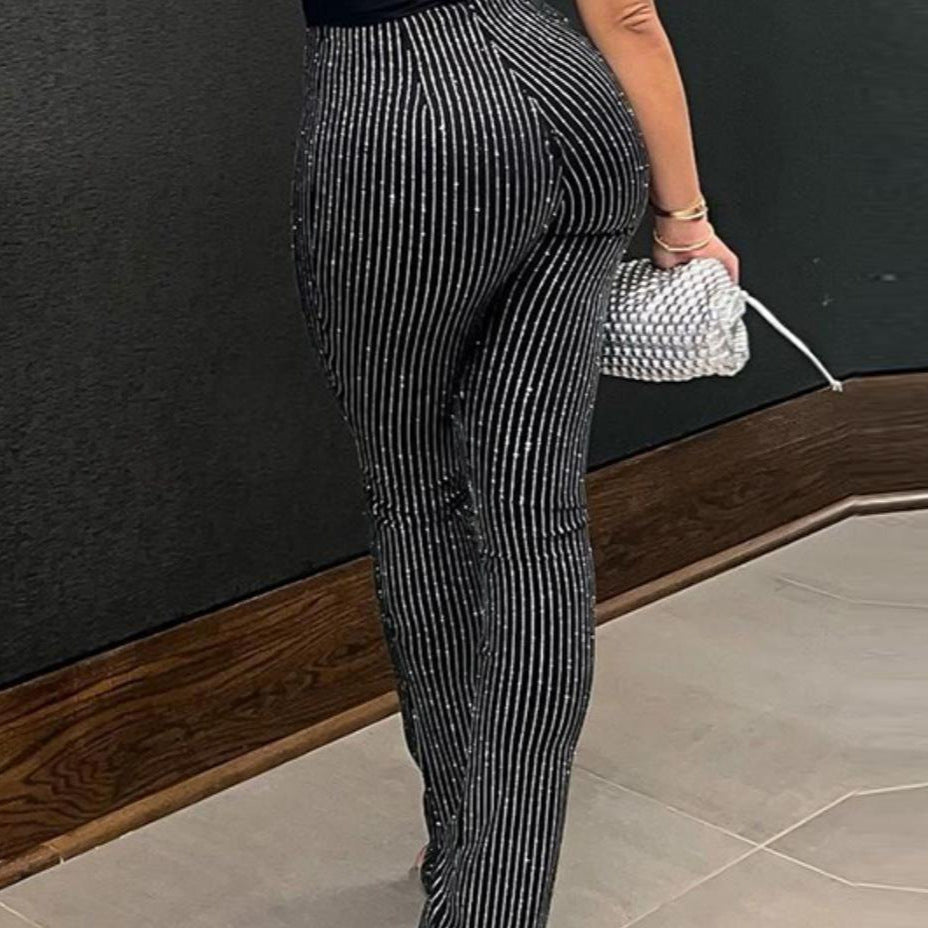 Damen eleganten Schlaghosen Drune