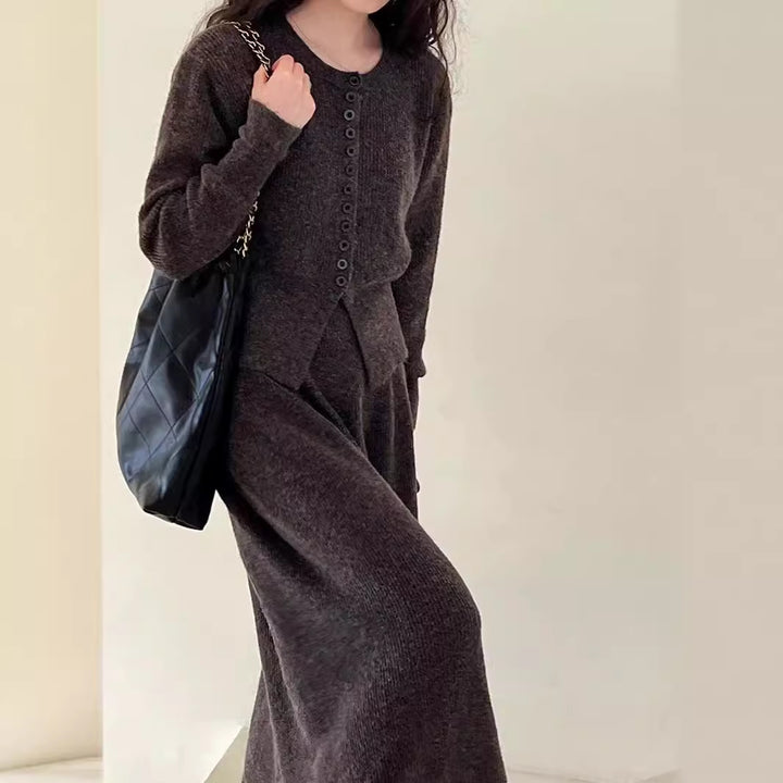 Damen Strickjacke mit Knopfdetails und eleganter Silhouette Drune