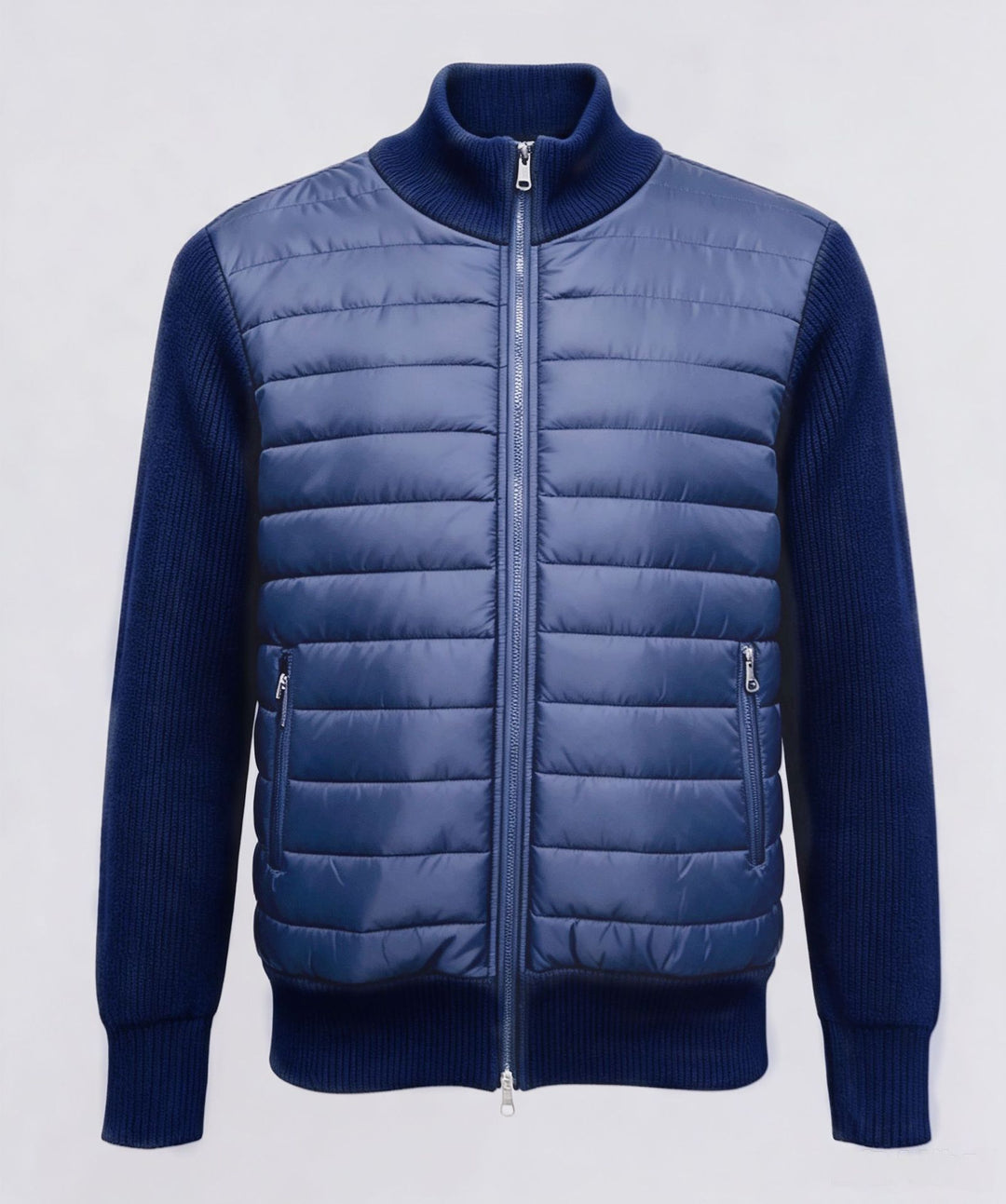 Herren Sportliche Steppjacke mit hochschließendem Kragen