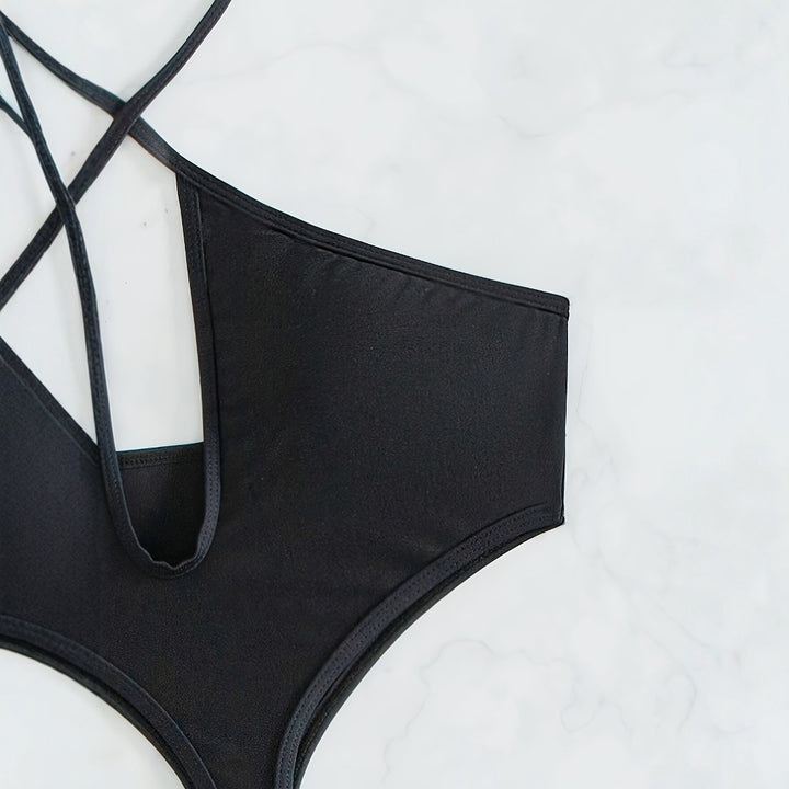 Damen Einteiler Badeanzug mit trendigem Cut-Out Design Drune