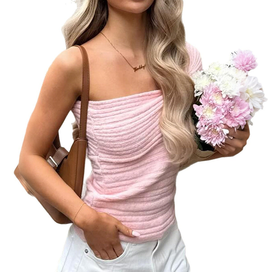 Damen Top mit Rüschendetails und figurbetontem Schnitt Drune