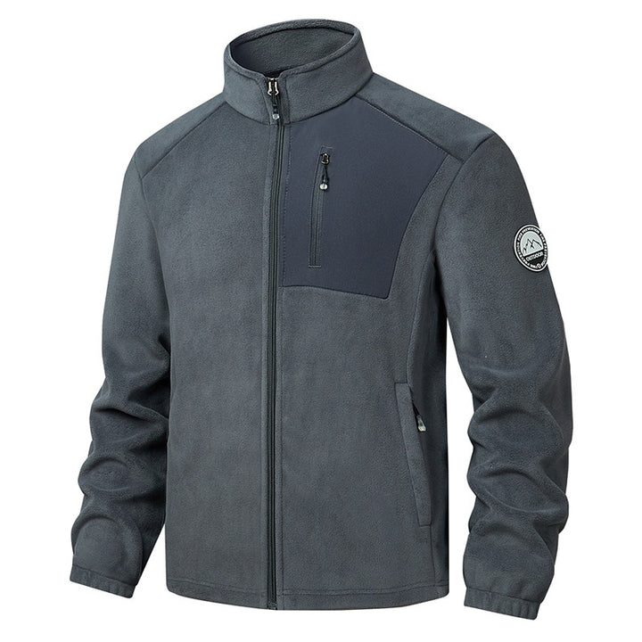 Herren Bequeme Fleecejacke mit Stehkragen Drune