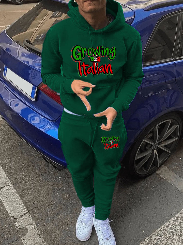 Herren Sweatshirt und Jogginghose Set mit auffälligem Schriftzug Drune