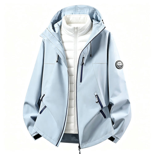 Damen kombinierbare Softshell Outdoorjacke mit abnehmbarer Steppinnenjacke Drune