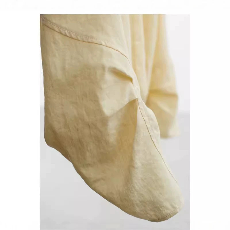Damen Luftige und bequeme Leinenbluse Drune