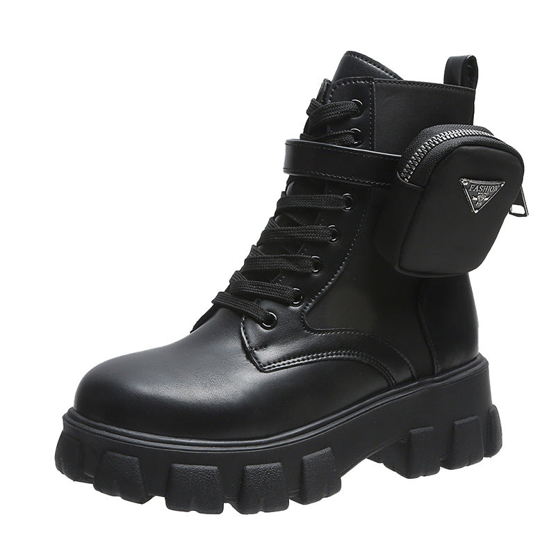Damen Chunky Boots mit praktischem Seitentaschen-Design Drune