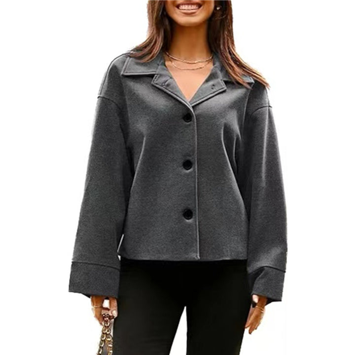 Damen Elegante Oversized-Jacke mit weich strukturiertem Stoff und lässigem Schnitt Drune
