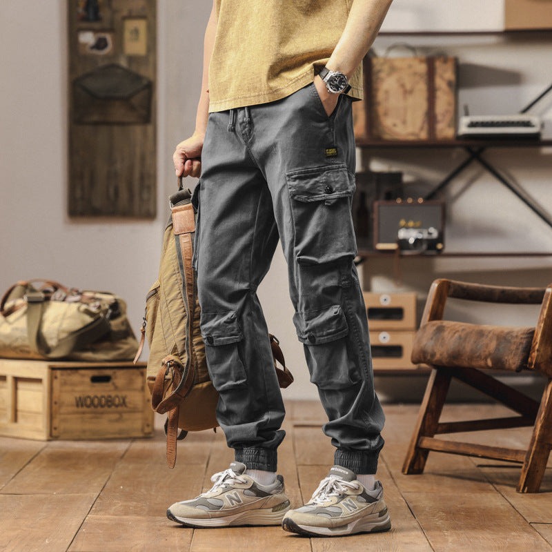 Herren Tech-Cargo-Joggerhose mit elastischem Tunnelzugbund, verstärkten Kniepaneelen und Multifunktions‑Taschen Drune