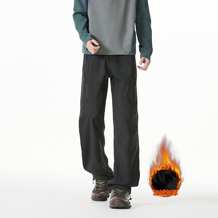 Herren technische Cargo-Hose mit Reißverschluss-Beintaschen, elastischem Komfortbund und verstellbarem Saum Drune