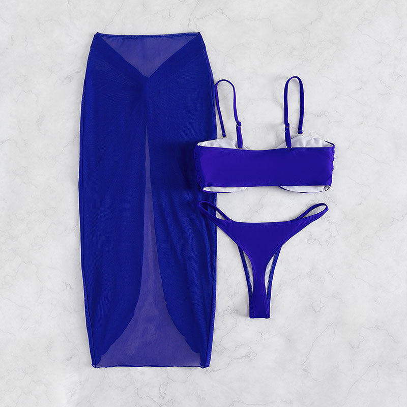 Damen Bikini-Set mit modischem Wickel-Rock Drune