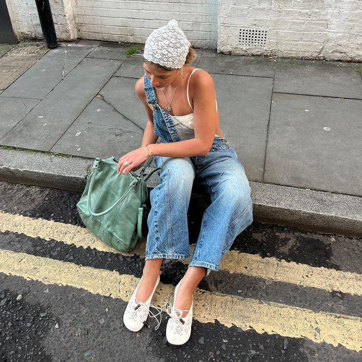 Damen Lässige Jeans-Trägerhose im entspannten Schnitt Drune