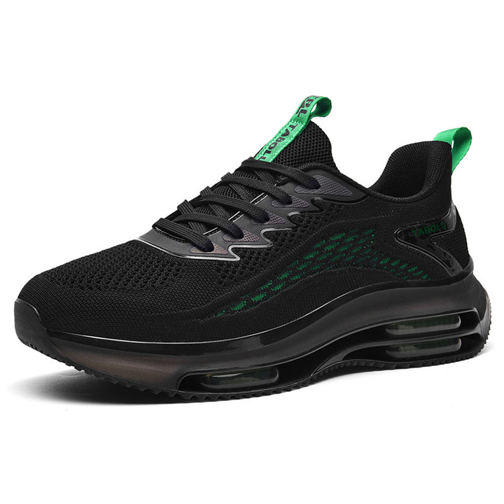 Unisex Air‑Cushion Performance‑Sneaker mit sichtbarer Luftkammer, atmungsaktivem Strickoberteil und gepolstertem Fersenkragen Drune