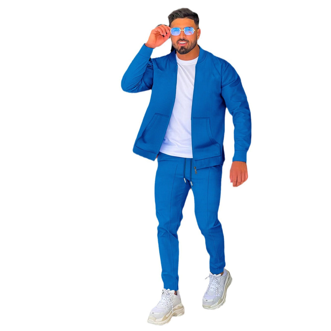 Herren nan urbanes Freizeitset mit schmal zulaufender Jogginghose und Reißverschlussjacke Drune