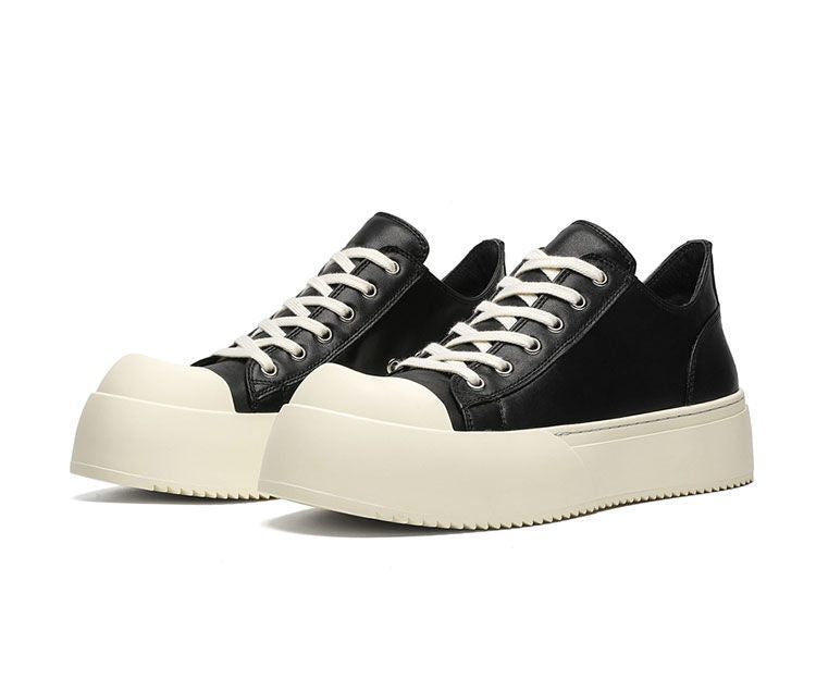 Damen modische Plateau-Sneaker mit verstärktem Zehenschutz und hochgradig rutschfester Sohle Drune
