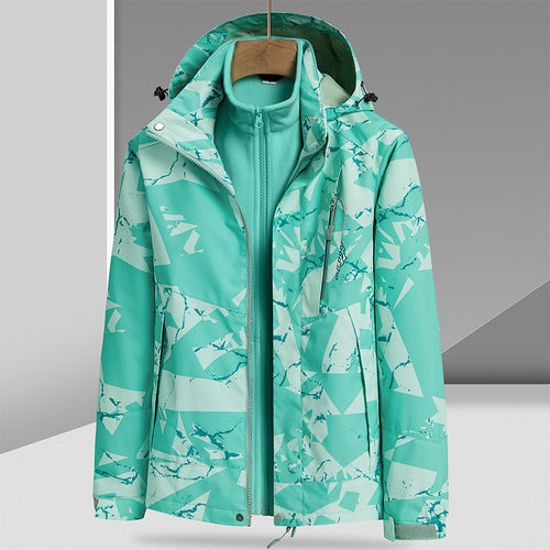 Herren Wasserabweisende Outdoor-Jacke mit integrierter Fleece-Innenjacke Drune