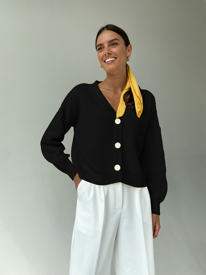 Damen lässiger Strickcardigan Drune