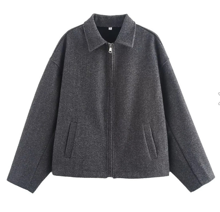 Damen modische Kurzjacke mit lässigem Schnitt Drune