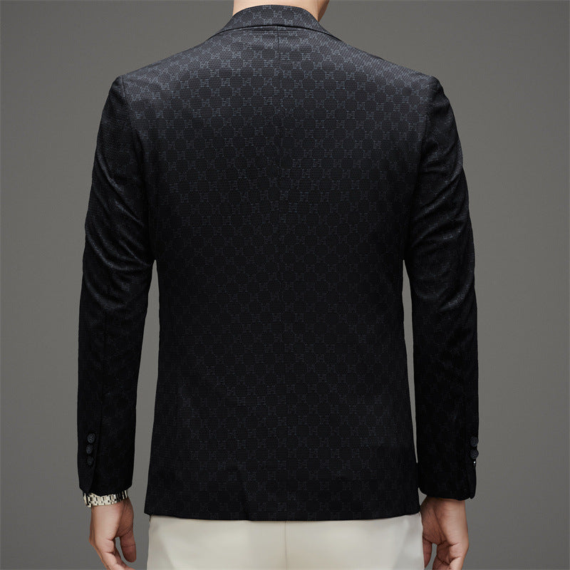 Herren eleganter Blazer im modernen Design mit strukturiertem Gewebe Drune
