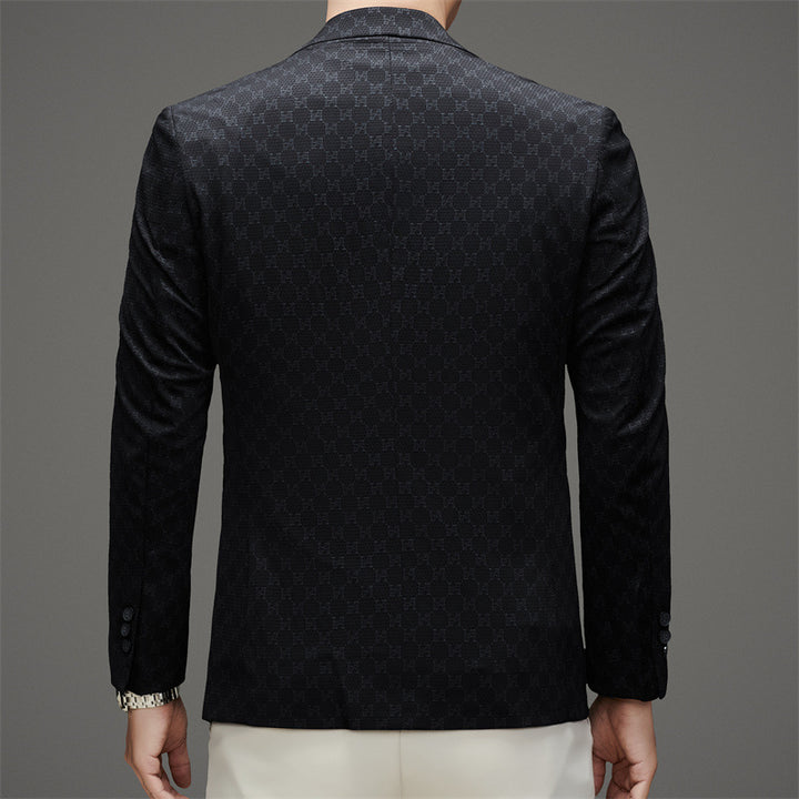 Herren eleganter Blazer im modernen Design mit strukturiertem Gewebe Drune