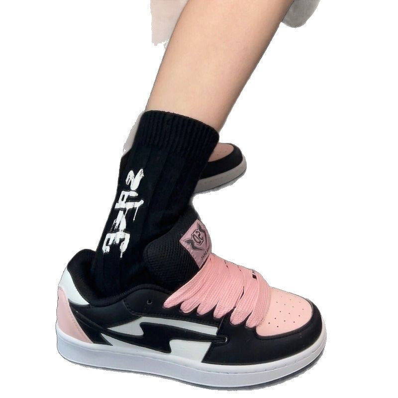 Damen Sportliche Sneakers mit atmungsaktiver Oberflächenstruktur und robustem Profil Drune