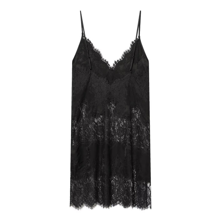 Damen Spitzen-Camisole mit verführerischem V-Ausschnitt und elegantem Spitzenbesatz Drune