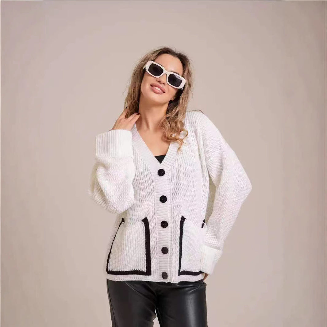 Damen Strickjacke mit großen Taschen Drune