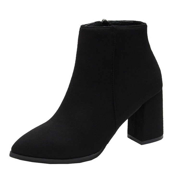 Damen Elegante Stiefeletten mit blockierendem Absatz Drune