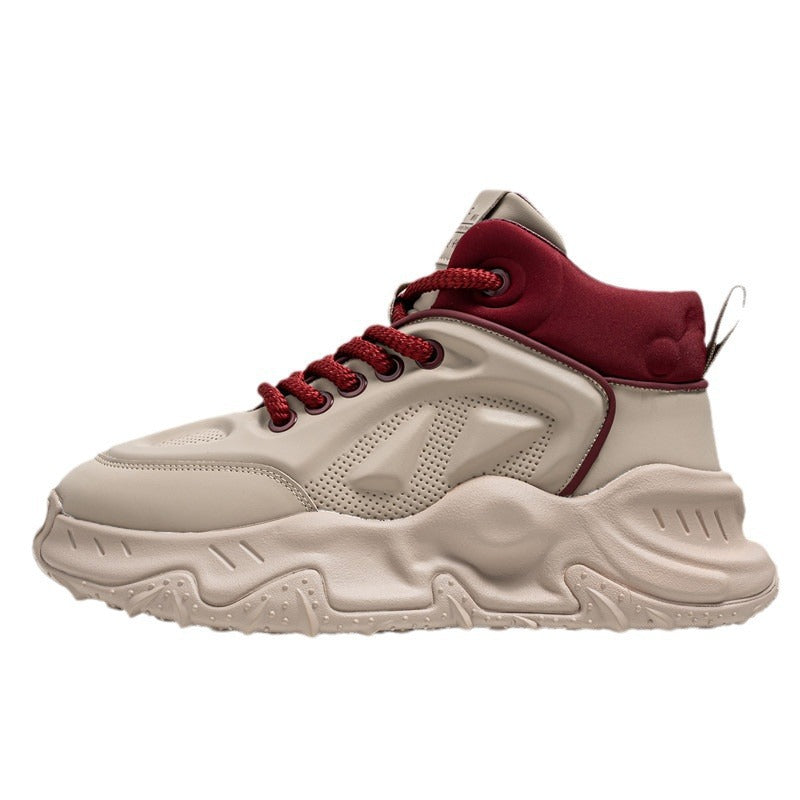 Herren urbane High-Top Tech-Chunky Sneaker mit griffiger Trailsohle und gepolstertem Knöchelkragen Drune