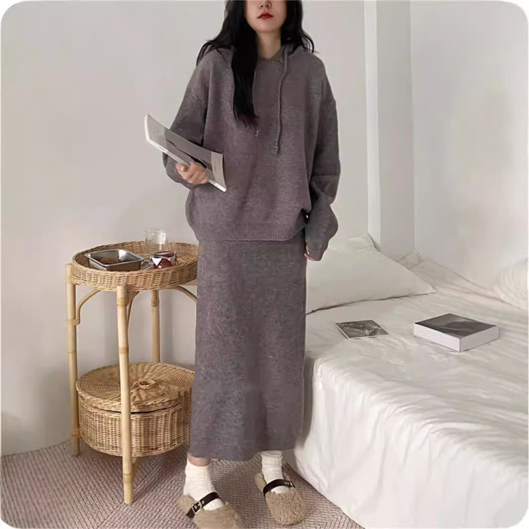 Damen Hoodie-Kleid mit elegantem Schnitt und praktischen Taschen Drune
