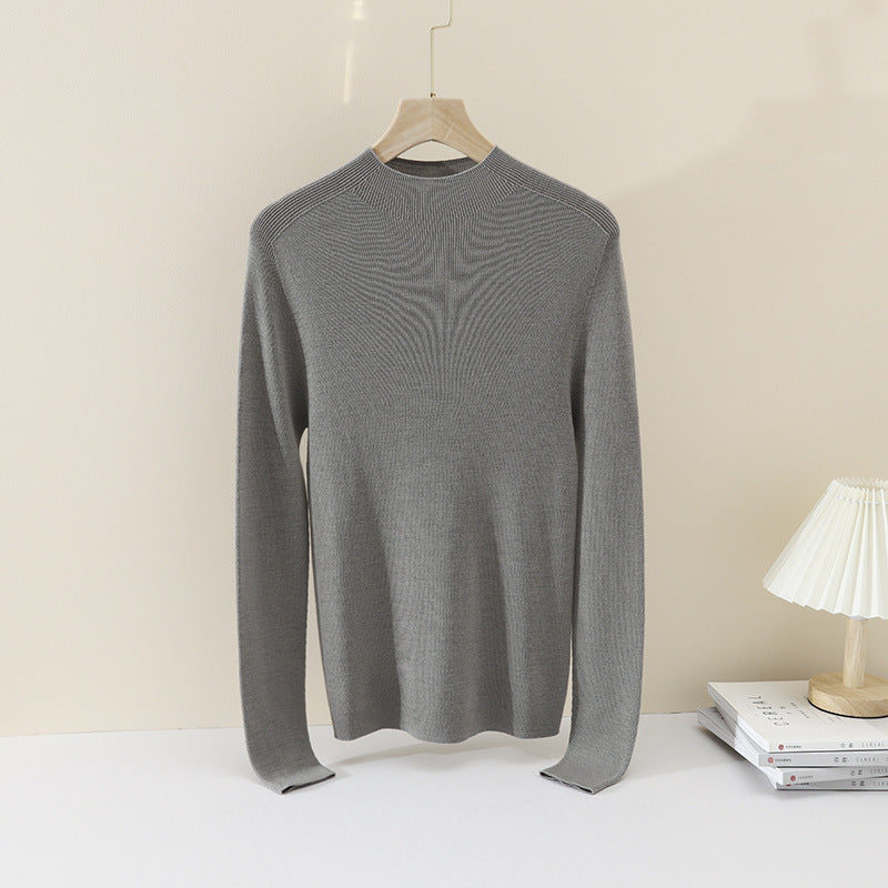 Damen Schlanker Feinstrick-Rundhalspullover mit Raglan-Schultereinsatz Drune