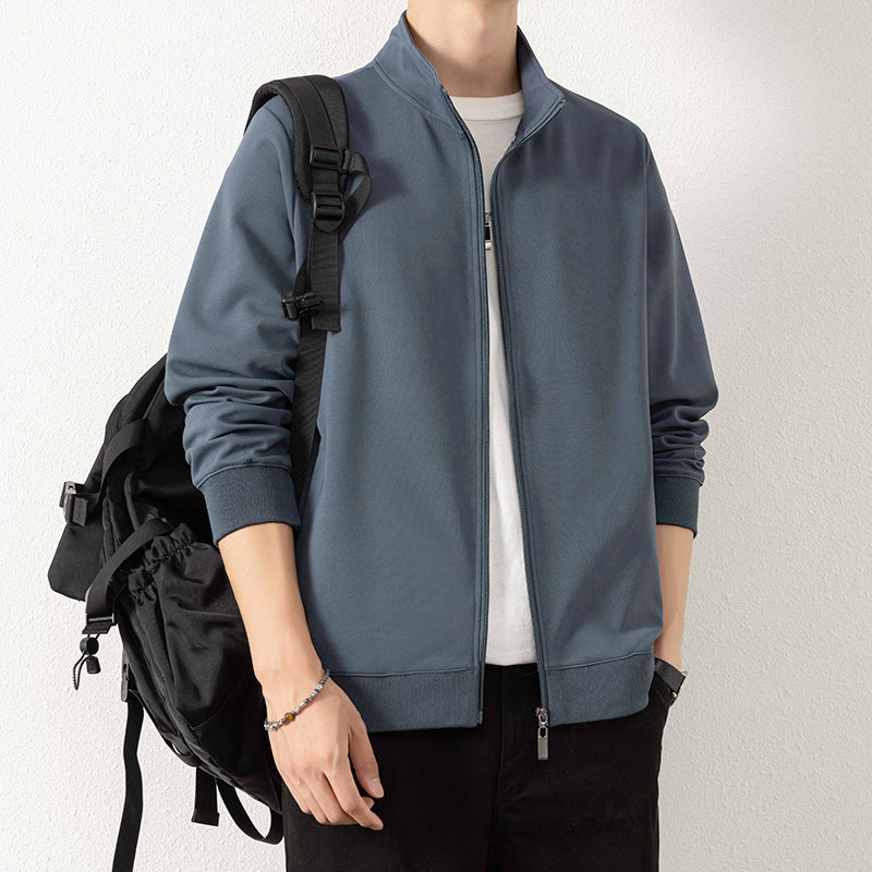 Herren Minimalistische Zip‑Blousonjacke aus technischem Stretchmaterial mit Stehkragen Drune