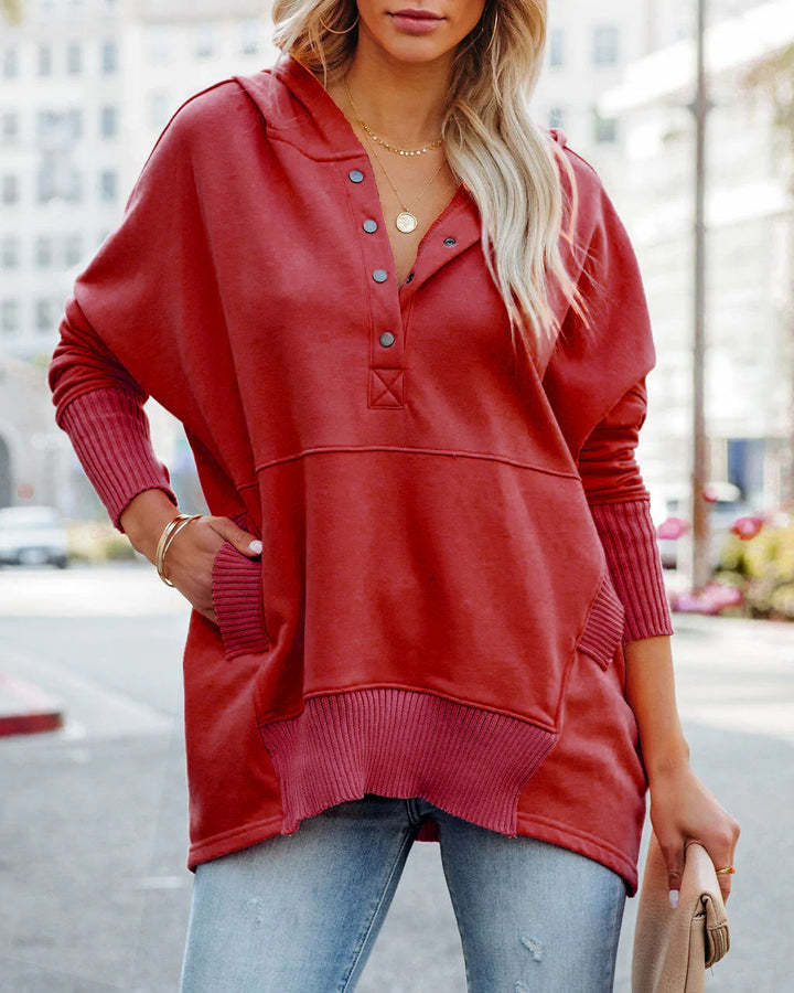 Damen Oversized Kapuzenpullover Drune