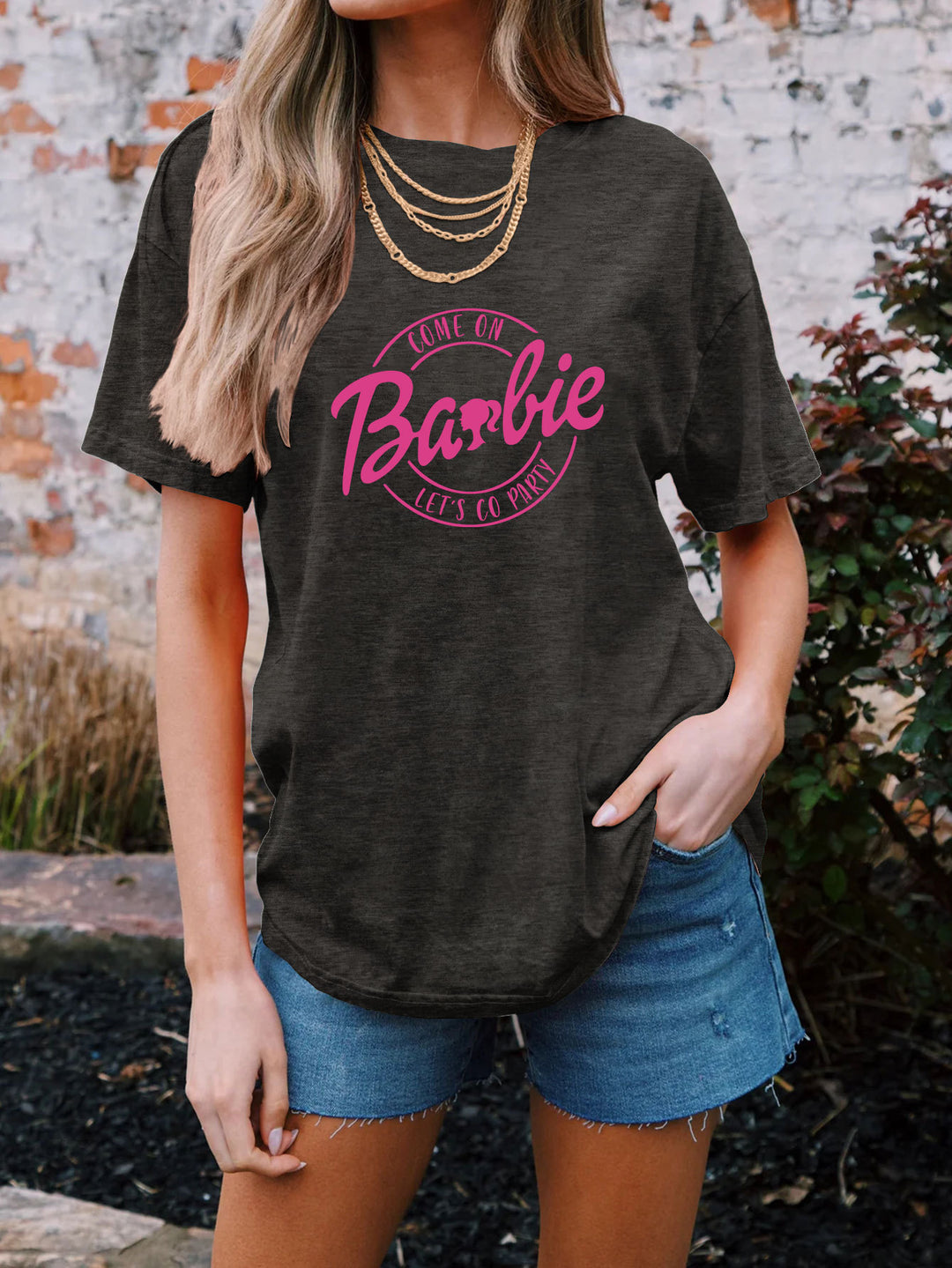 Frauen Grafik Party T-Shirt Drune