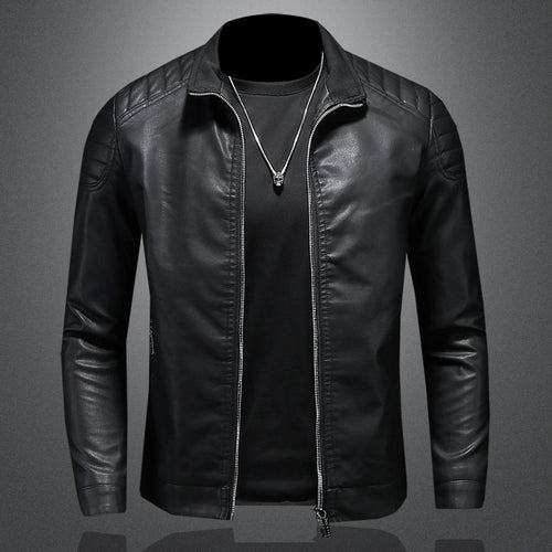 Herren Moderne Lederjacke Drune