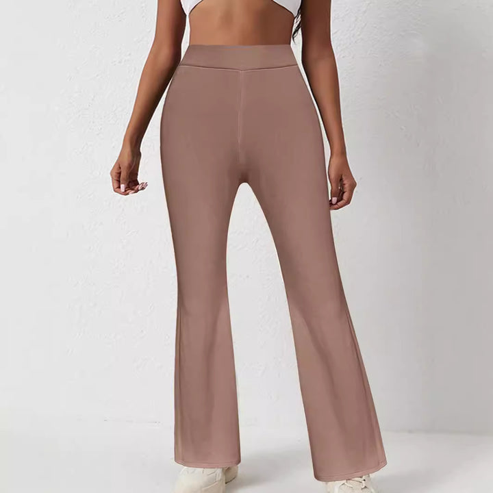 Damen High‑Waist Bootcut‑Hose mit figurformender Stretch‑Passform Drune