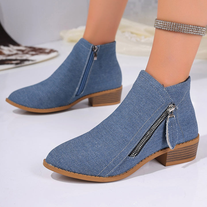 Damen Stiefeletten mit edlem Leopardenmuster und elegantem Reißverschluss Drune