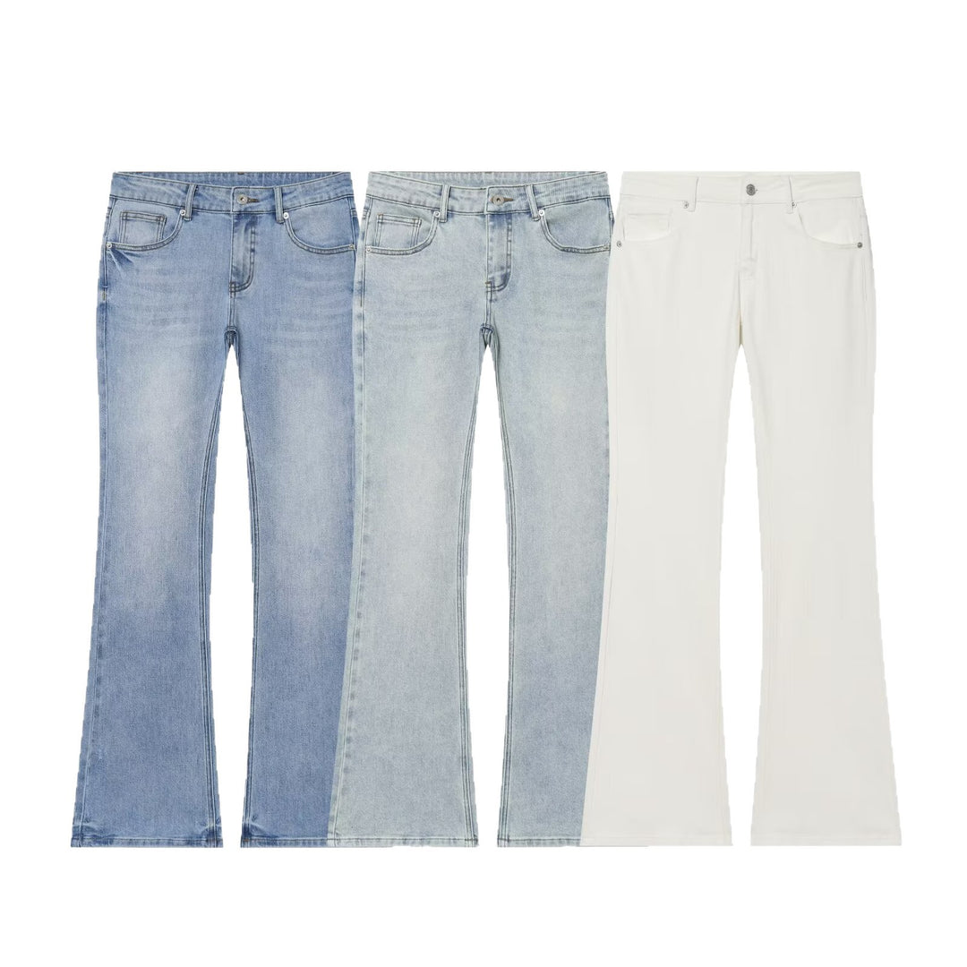 Damen Flared-Jeans mit mittelhohem Bund und Five-Pocket-Design Drune