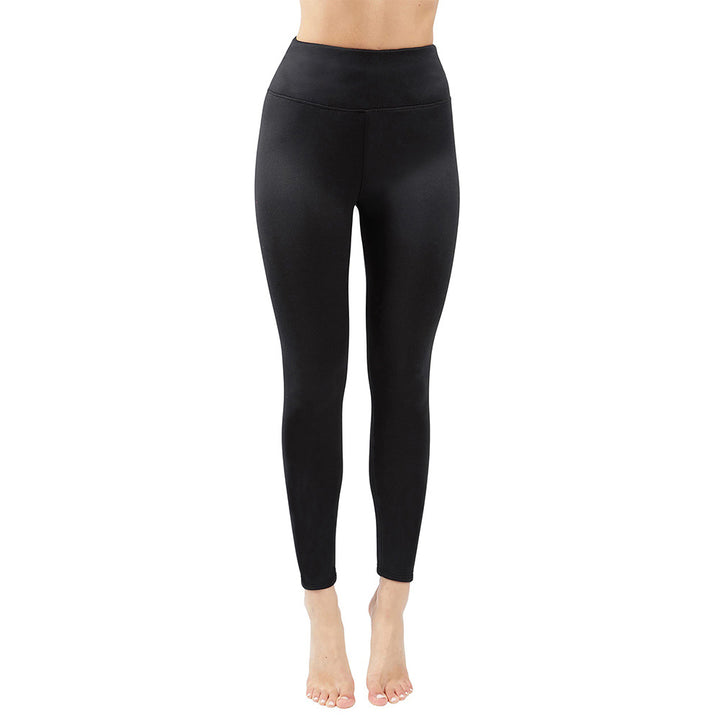 Damen Figurformende High‑Waist Leggings aus meliertem Power‑Stretch mit breitem Komfortbund Drune