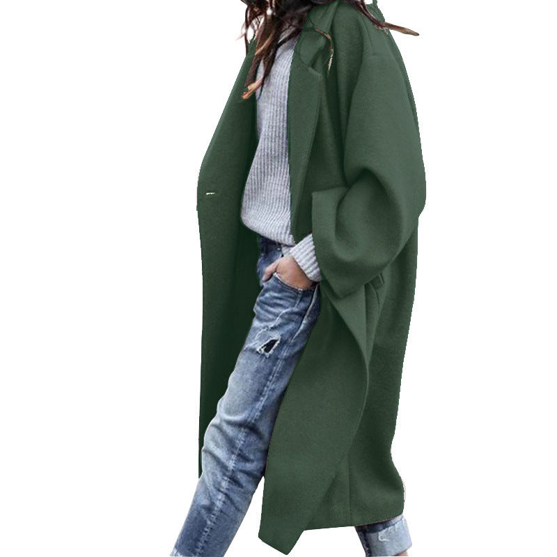 Damen Oversized Wollmantel Drune