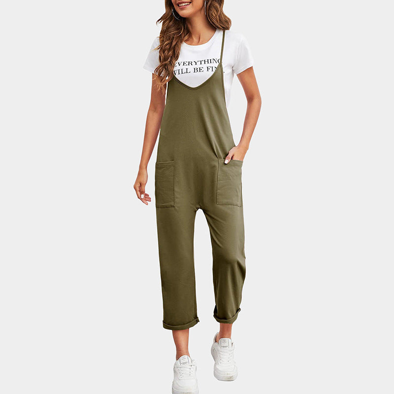 Damen entspannter Jumpsuit mit praktischen Taschen und lässigem Schnitt Drune