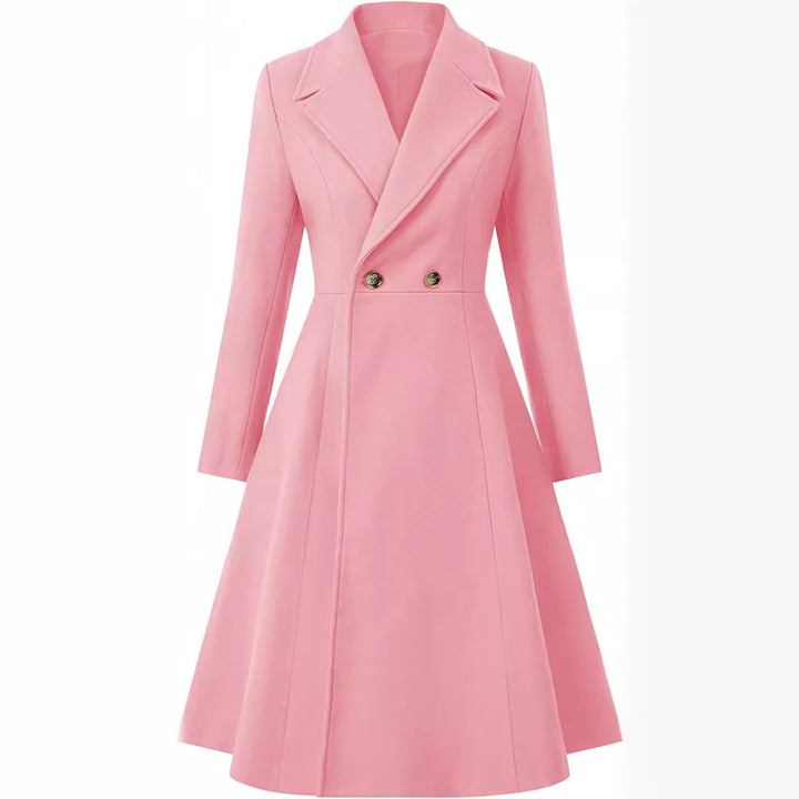 Damen Tailliertes Mantelkleid im A‑Linien‑Tailoring aus Wollmix mit schmaler Taille und ausgestelltem Rock Drune