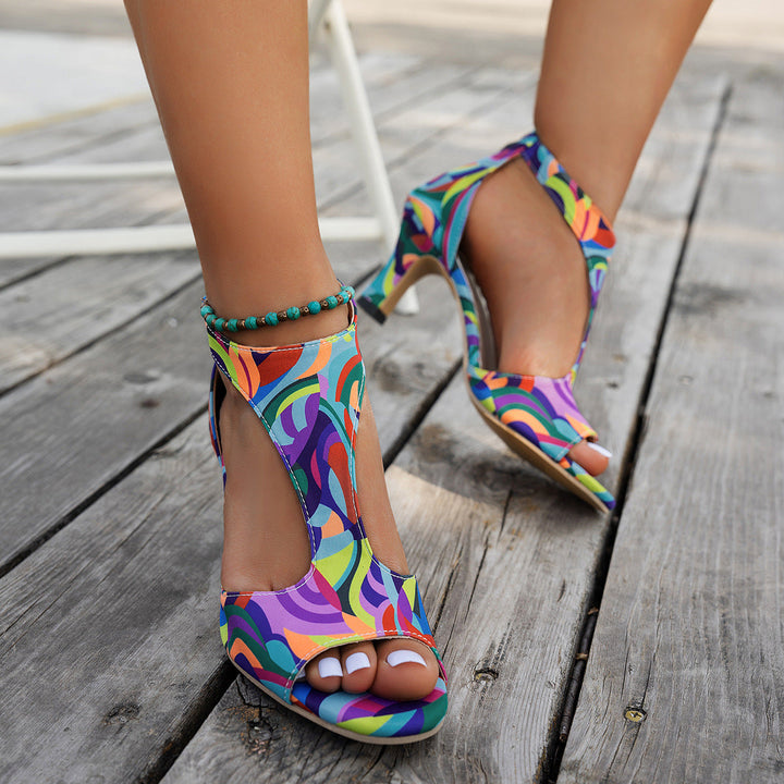 Damen Strappy High Heels mit kreativem Design und komfortablem Absatz Drune