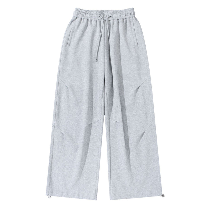 Unisex Weite French‑Terry Sweatpant mit elastischem Tunnelzugbund, Seitentaschen und verstellbarem Saum Drune