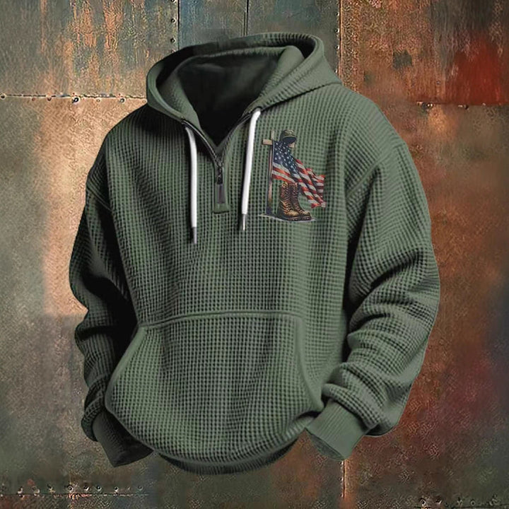 Herren Kapuzensweater mit amerikanischem Flaggenmotiv Drune