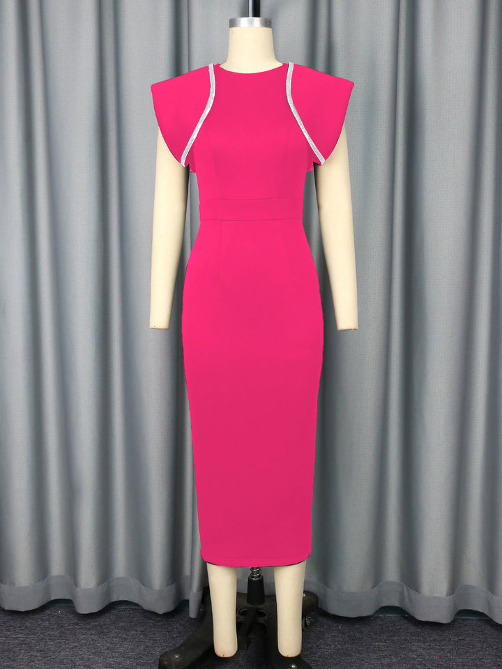 Damen Figurbetontes Kleid mit dekorativem Rüschen-Design Drune