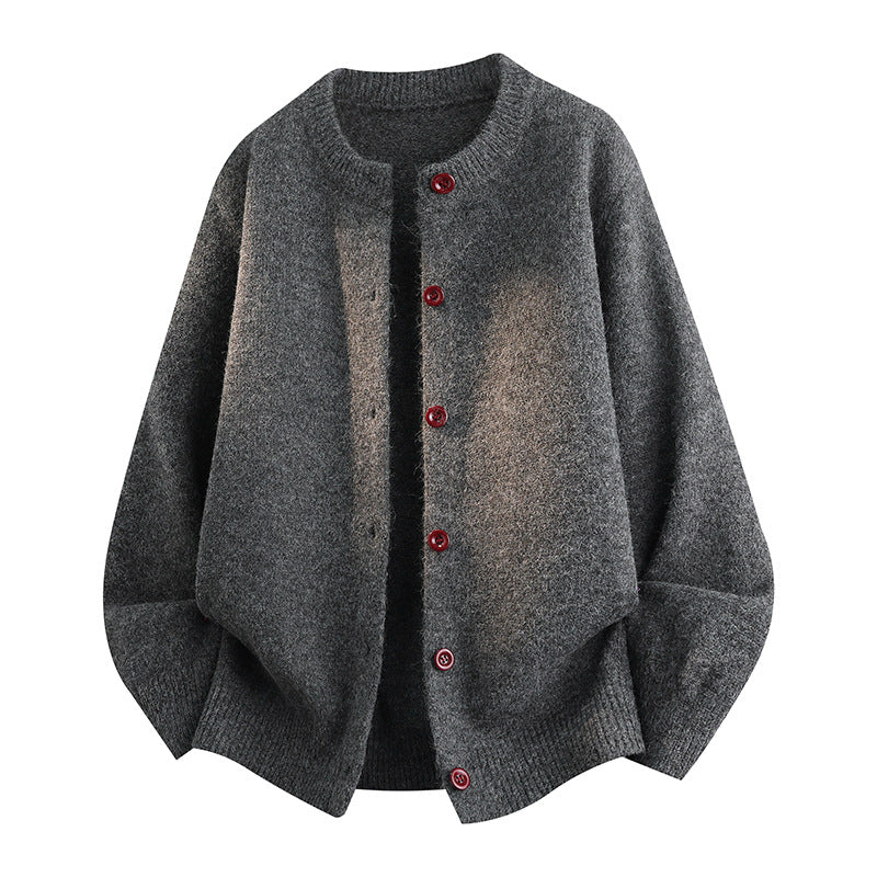 Damen Komfortable Strickjacke mit Knopfleiste Drune