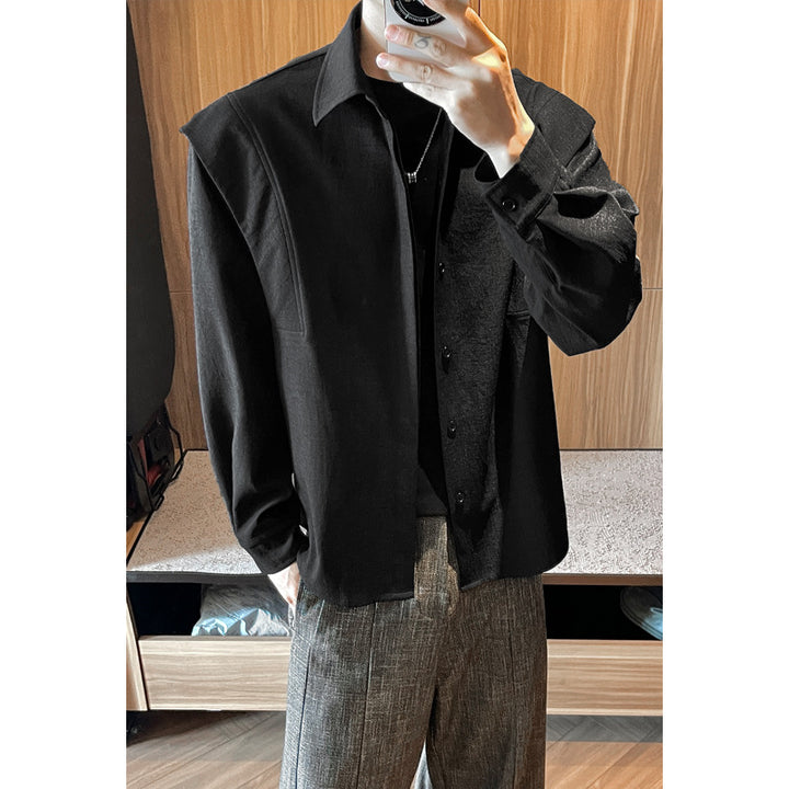 Herren Modische Hemdbluse mit strukturiertem Design Drune