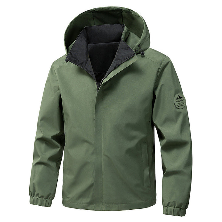 Herren technische Kapuzen-Softshelljacke mit verstellbarer Kapuze und Utility-Taschen Drune