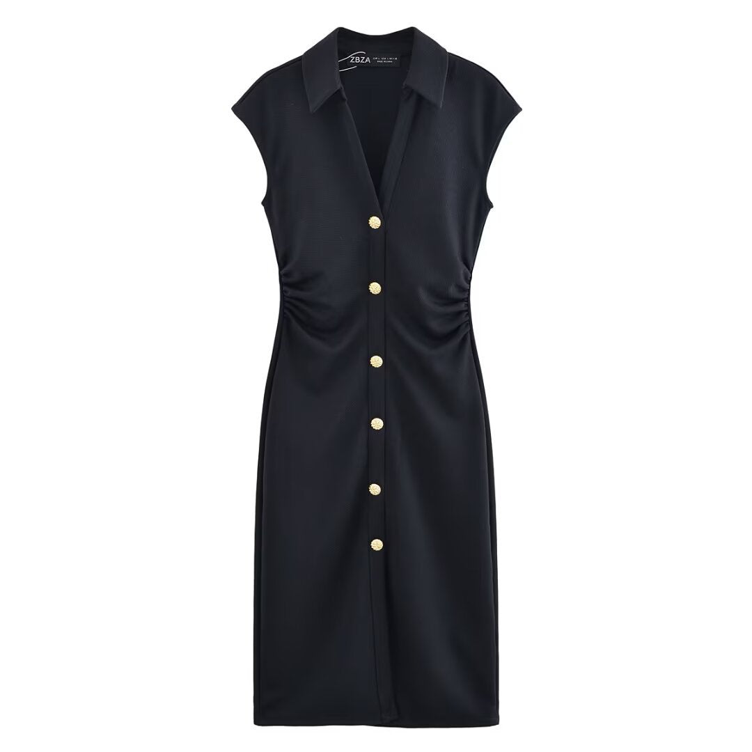 Damen Hemdblusenkleid mit edlen Knopfdetails und elegantem Schnitt Drune